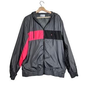 Hurley Men's 90s Jack Windbreaker Jacket Full Zip Gray Sz XL Lightweight Casual